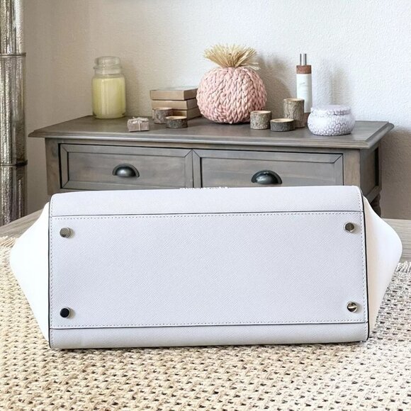 Nwot Kate Spade Madison Gray & White Laptop Tote Bag XL m - Picture 6 of 10